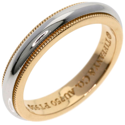 TIFFANY&Co. Milgrain Ring K18 Pink Gold PT950Ladies [Used]