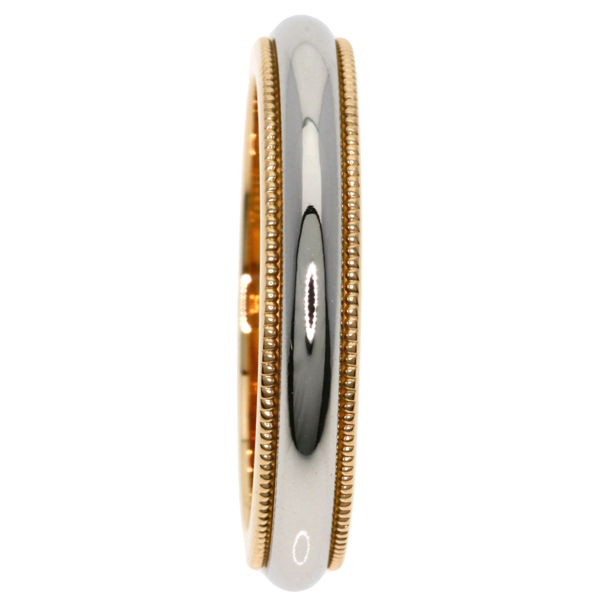 TIFFANY&Co. Milgrain Ring K18 Pink Gold PT950Ladies [Used]