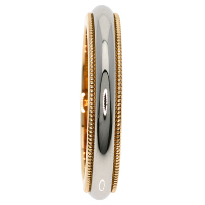 TIFFANY&Co. Milgrain Ring K18 Pink Gold PT950Ladies [Used]