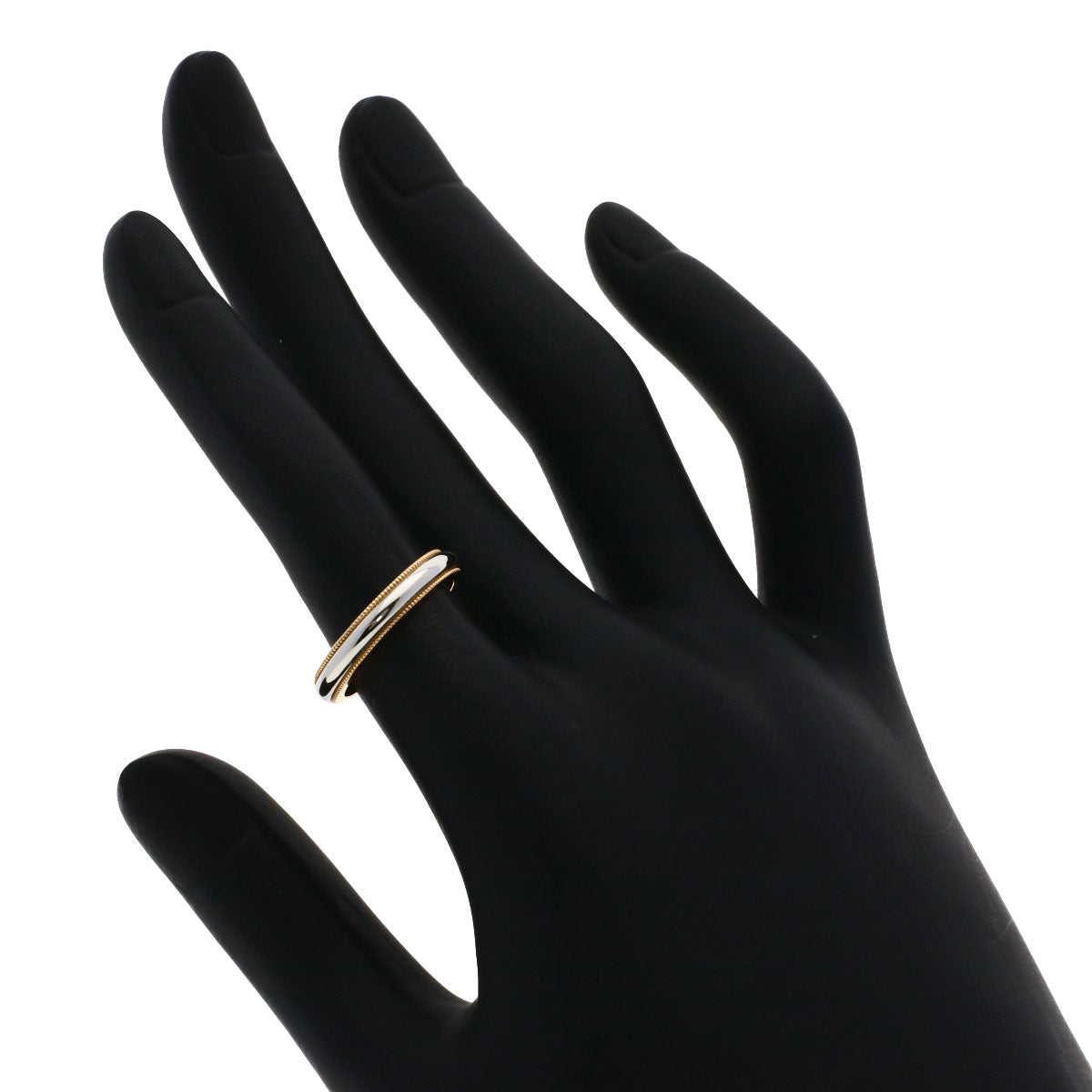 TIFFANY&Co. Milgrain Ring K18 Pink Gold PT950Ladies [Used]