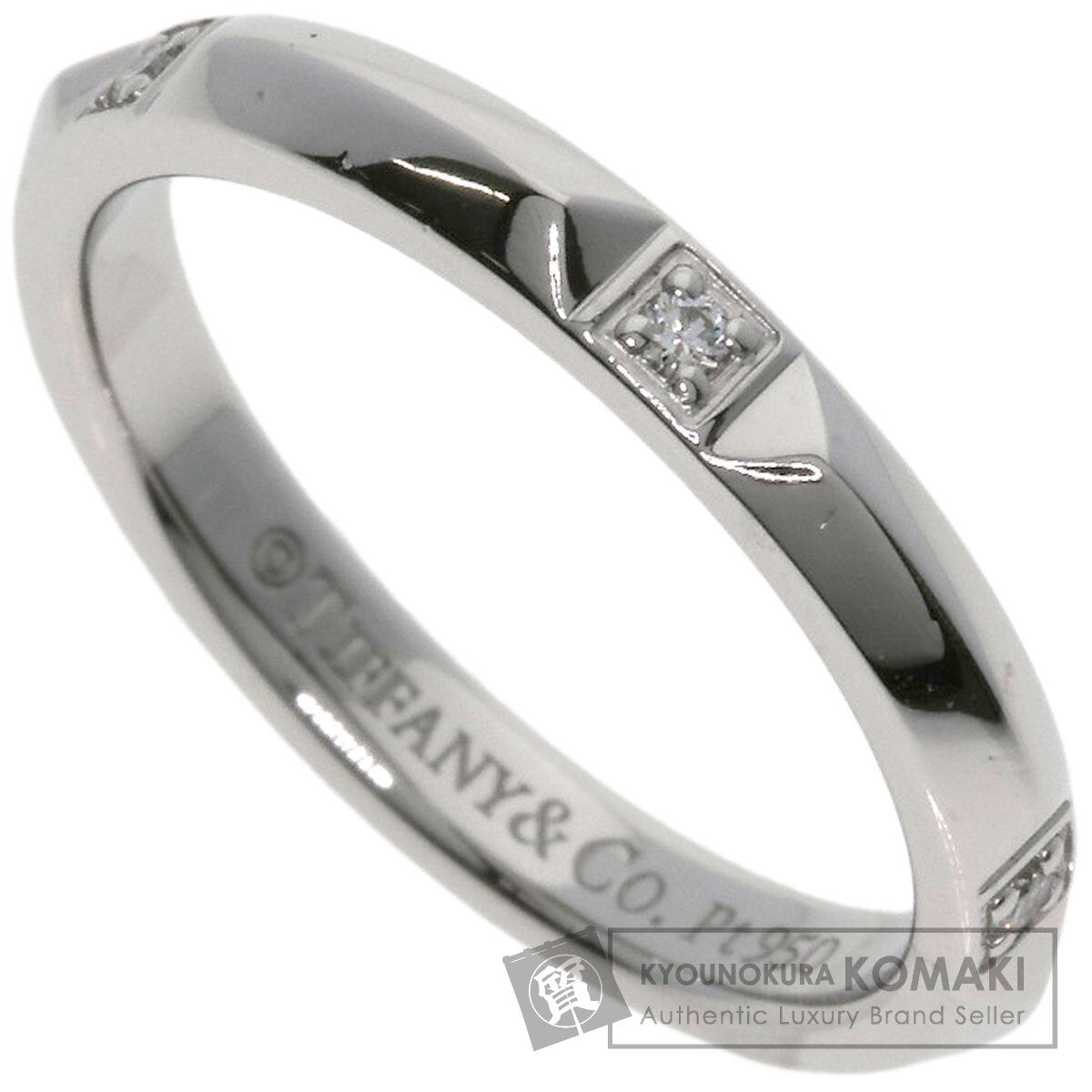 TIFFANY&Co. True Band Diamond Ring Platinum PT950 Ladies [Used]