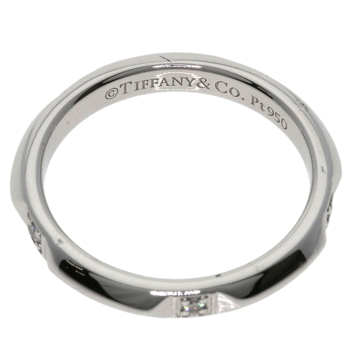 TIFFANY&Co. True Band Diamond Ring Platinum PT950 Ladies [Used]