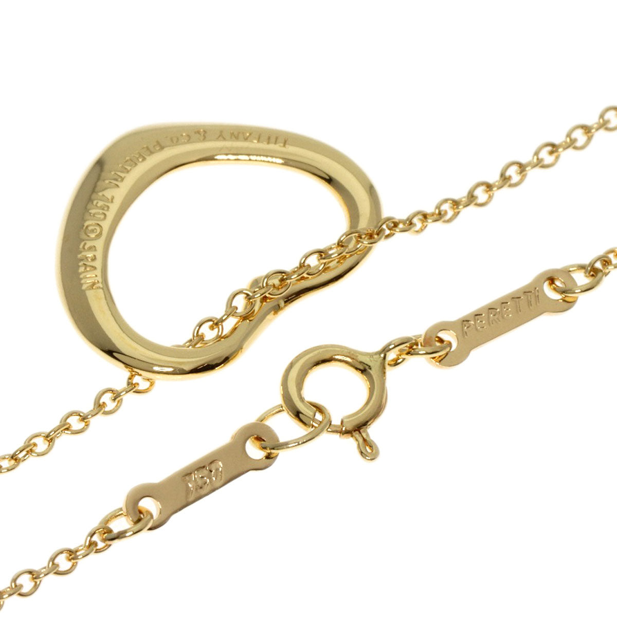 TIFFANY&Co.   Necklace Open heart K18 Yellow Gold Ladies