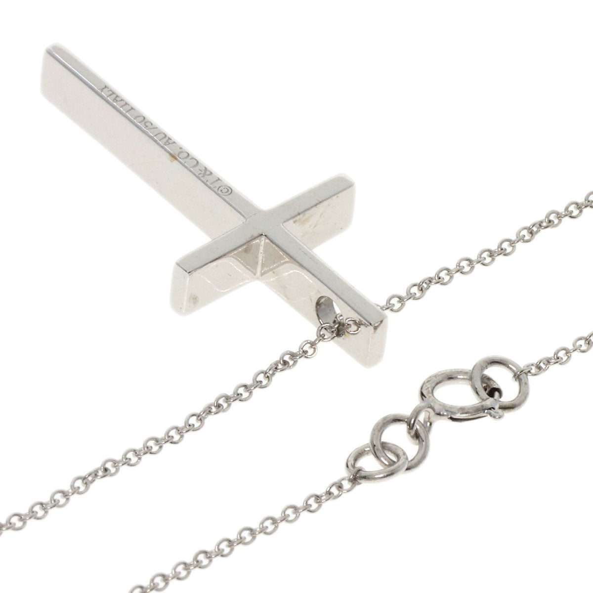 TIFFANY&Co.   Necklace cross K18 White Gold Ladies