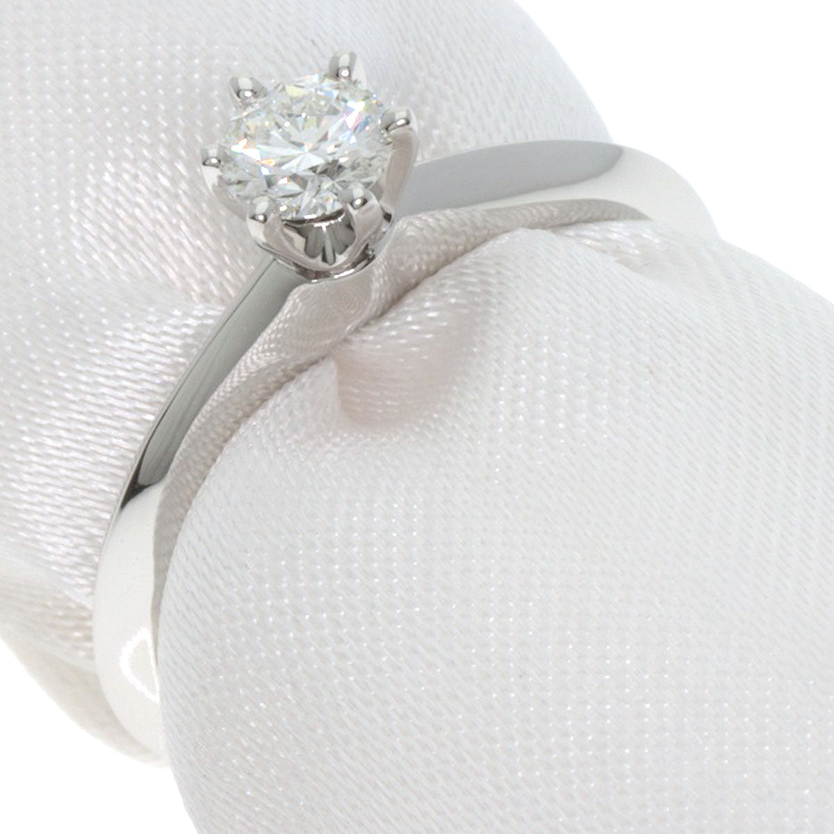 TIFFANY&Co. Solitaire Diamond Ring Platinum PT950 Ladies [Used]