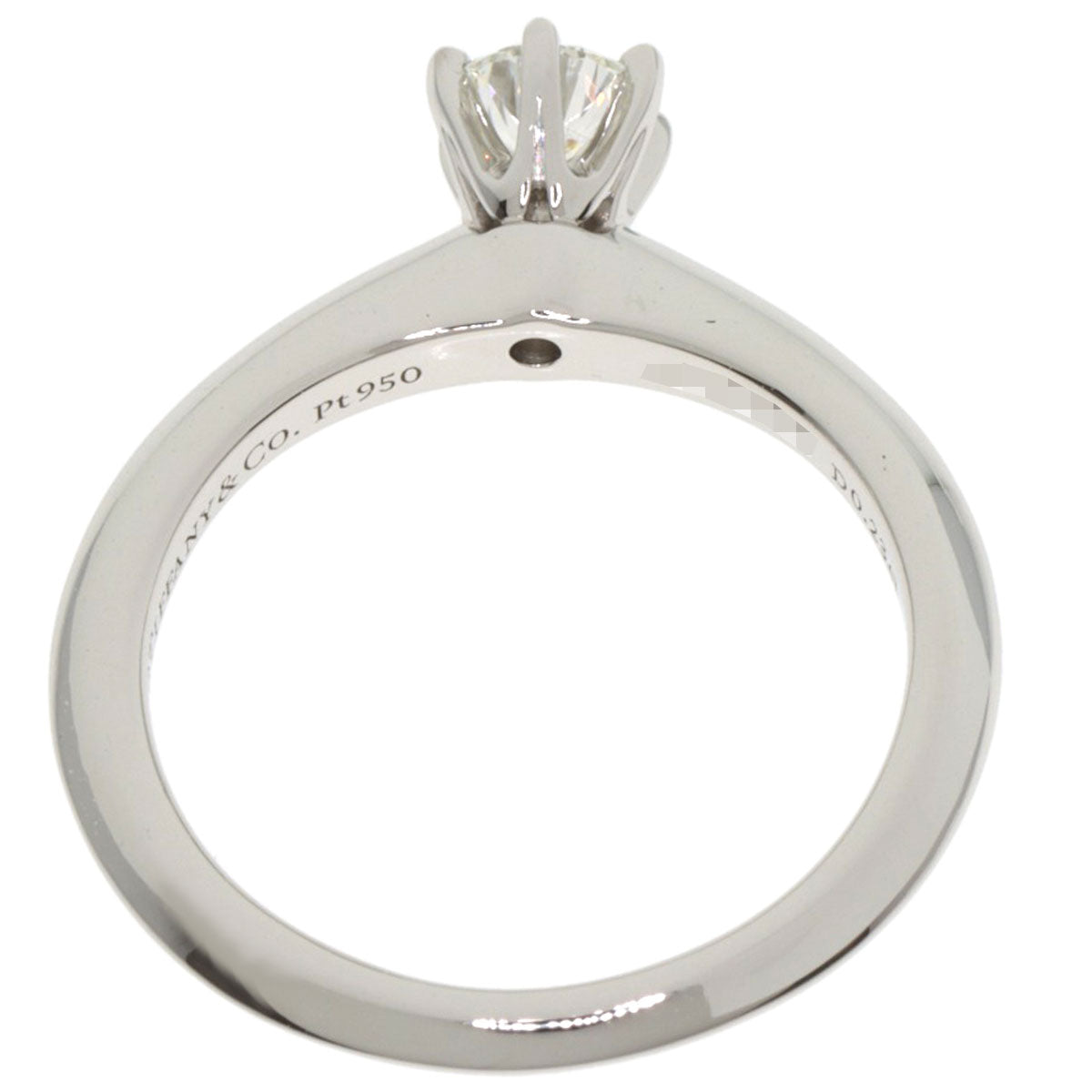 TIFFANY&Co. Solitaire Diamond Ring Platinum PT950 Ladies [Used]