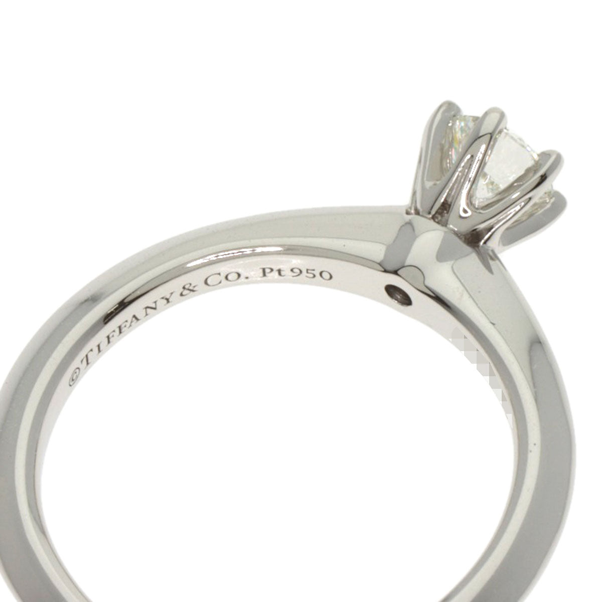 TIFFANY&Co. Solitaire Diamond Ring Platinum PT950 Ladies [Used]