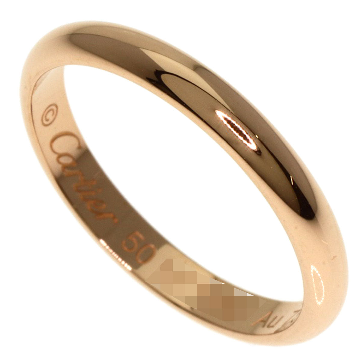 CARTIER Classic Wedding #50 Ring K18 Pink Gold Ladies [Used]