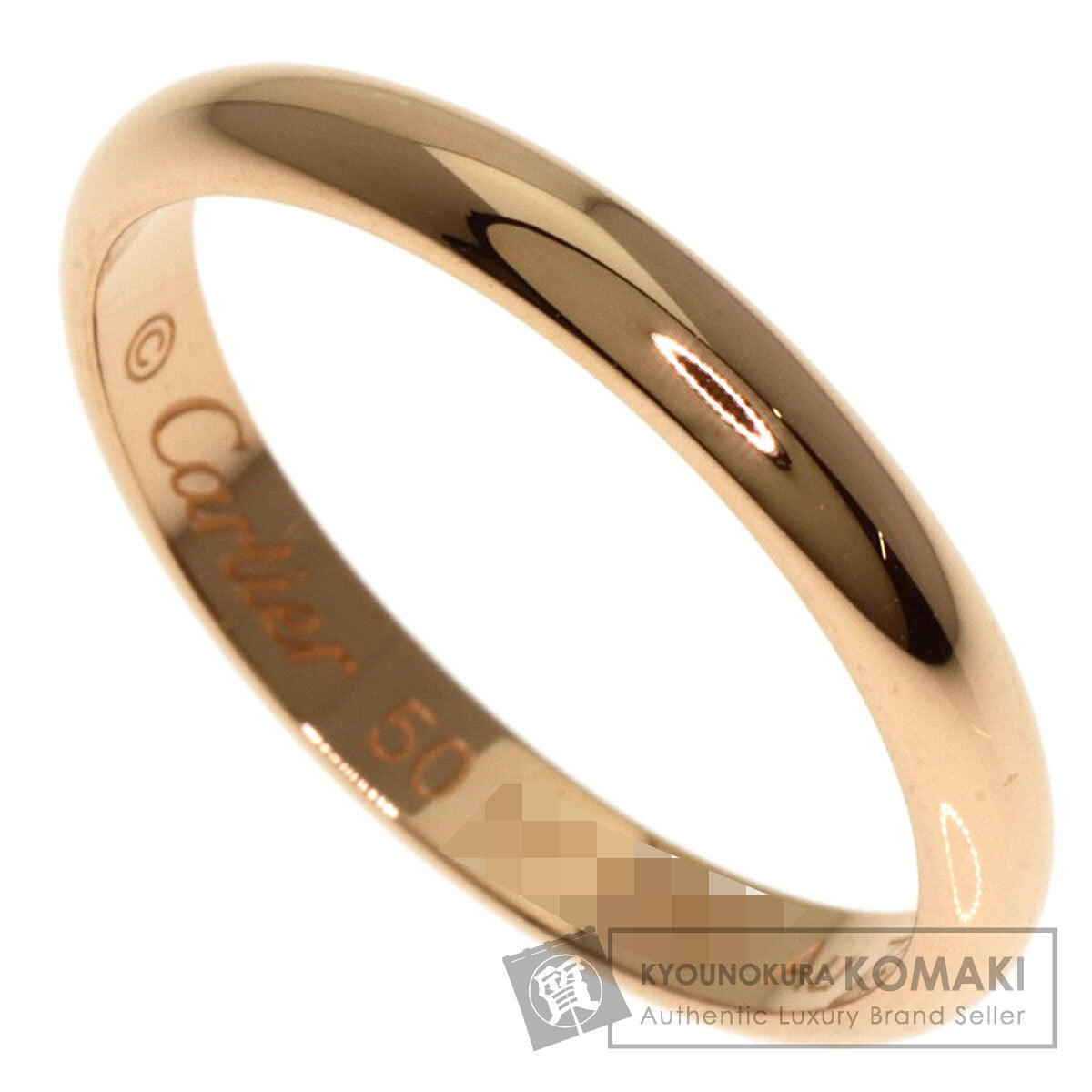 CARTIER Classic Wedding #50 Ring K18 Pink Gold Ladies [Used]