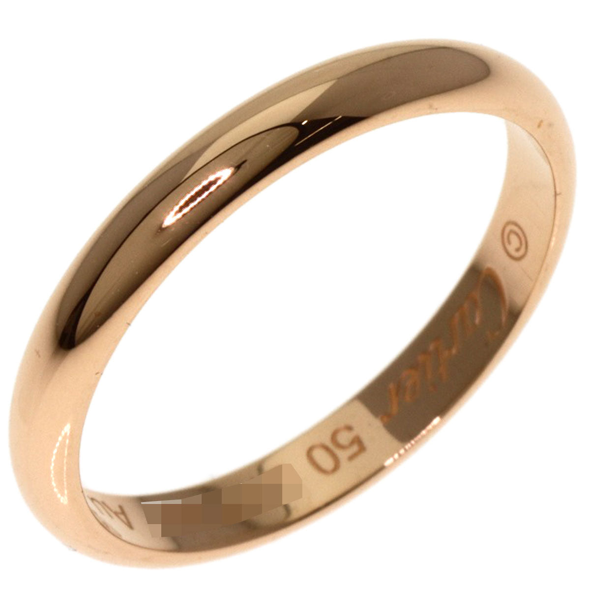 CARTIER Classic Wedding #50 Ring K18 Pink Gold Ladies [Used]