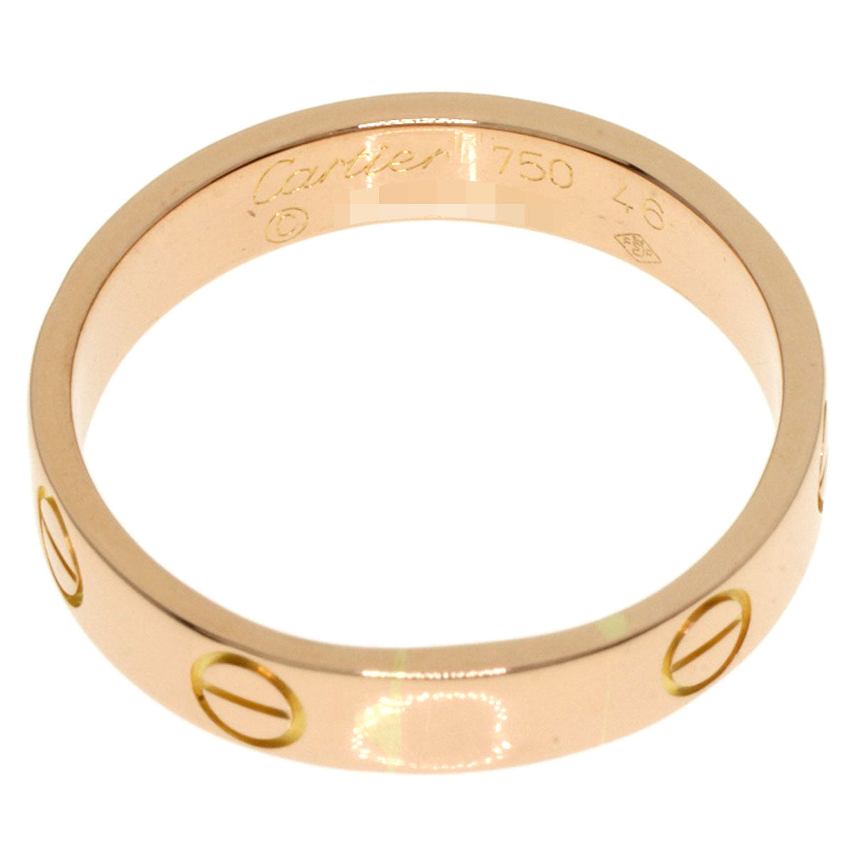 CARTIER mini love ring Ring K18 Pink Gold Ladies [Used]