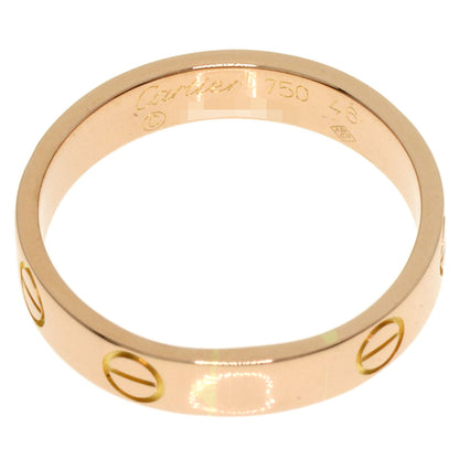 CARTIER mini love ring Ring K18 Pink Gold Ladies [Used]