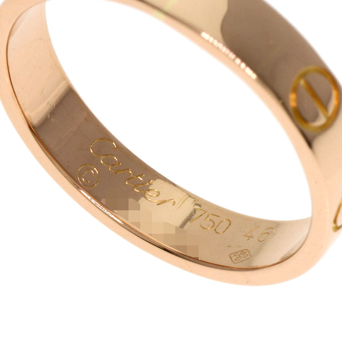 CARTIER mini love ring Ring K18 Pink Gold Ladies [Used]