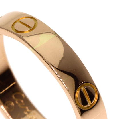 CARTIER mini love ring Ring K18 Pink Gold Ladies [Used]