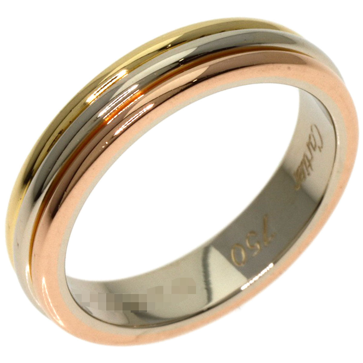 CARTIER Three colors # 48 Ring K18 Yellow Gold K18 White GoldLadies [Used]