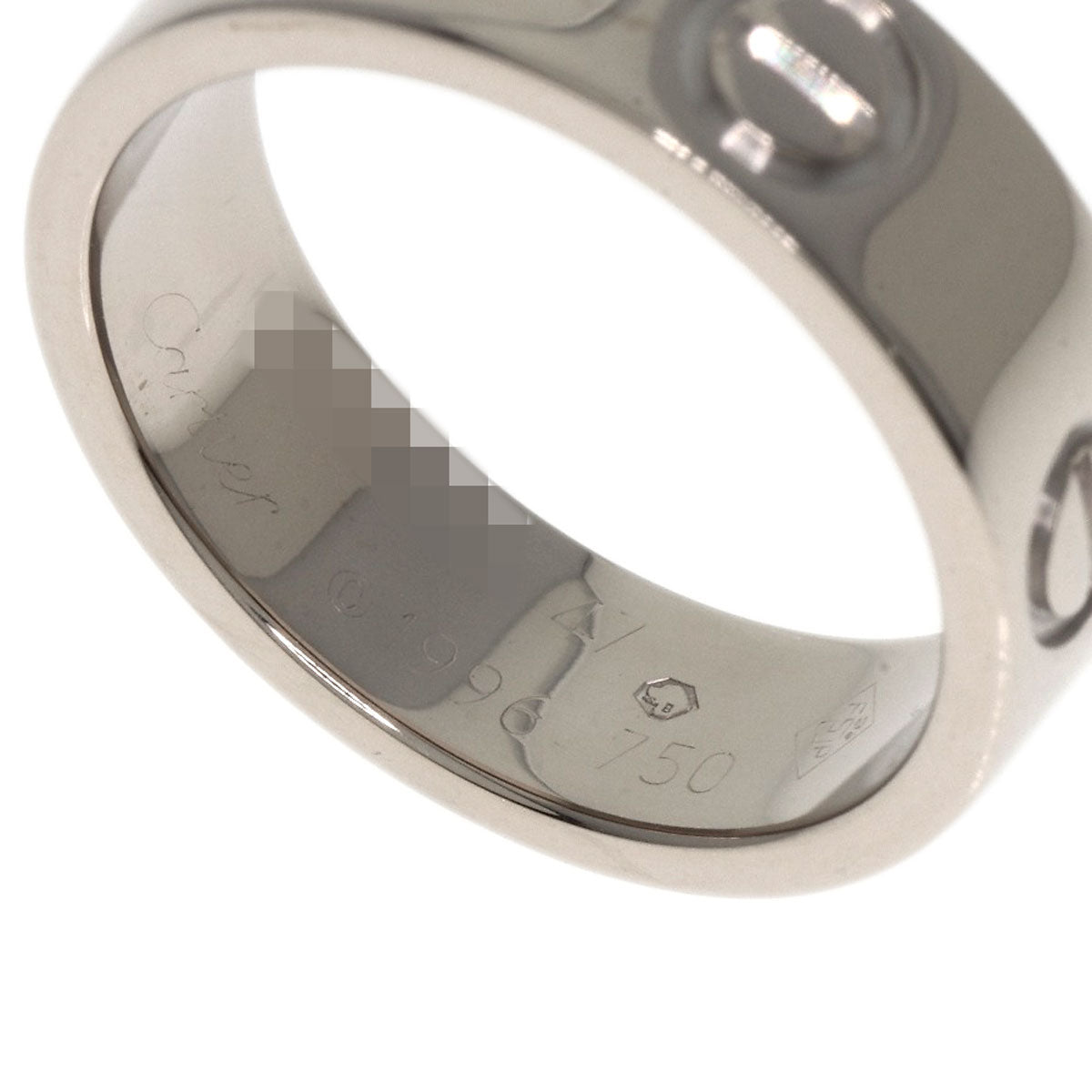 CARTIER love ring #47 Ring K18 White Gold Ladies [Used]