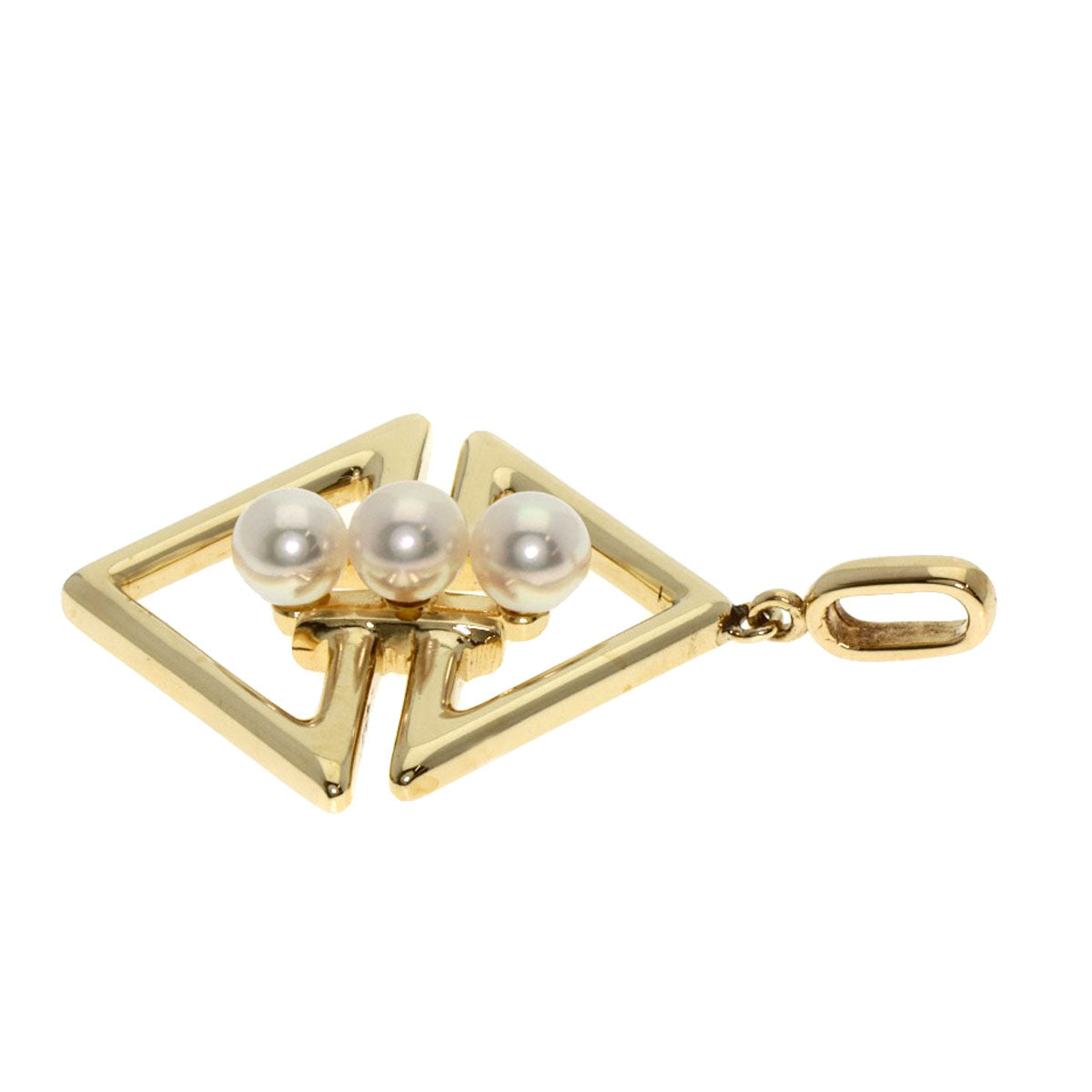 MIKIMOTO Pearl Pearl Pendant top K14 Yellow Gold Ladies [Used]