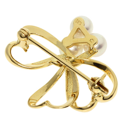 MIKIMOTO Pearl Pearl Brooch K18 Yellow Gold Ladies [Used]