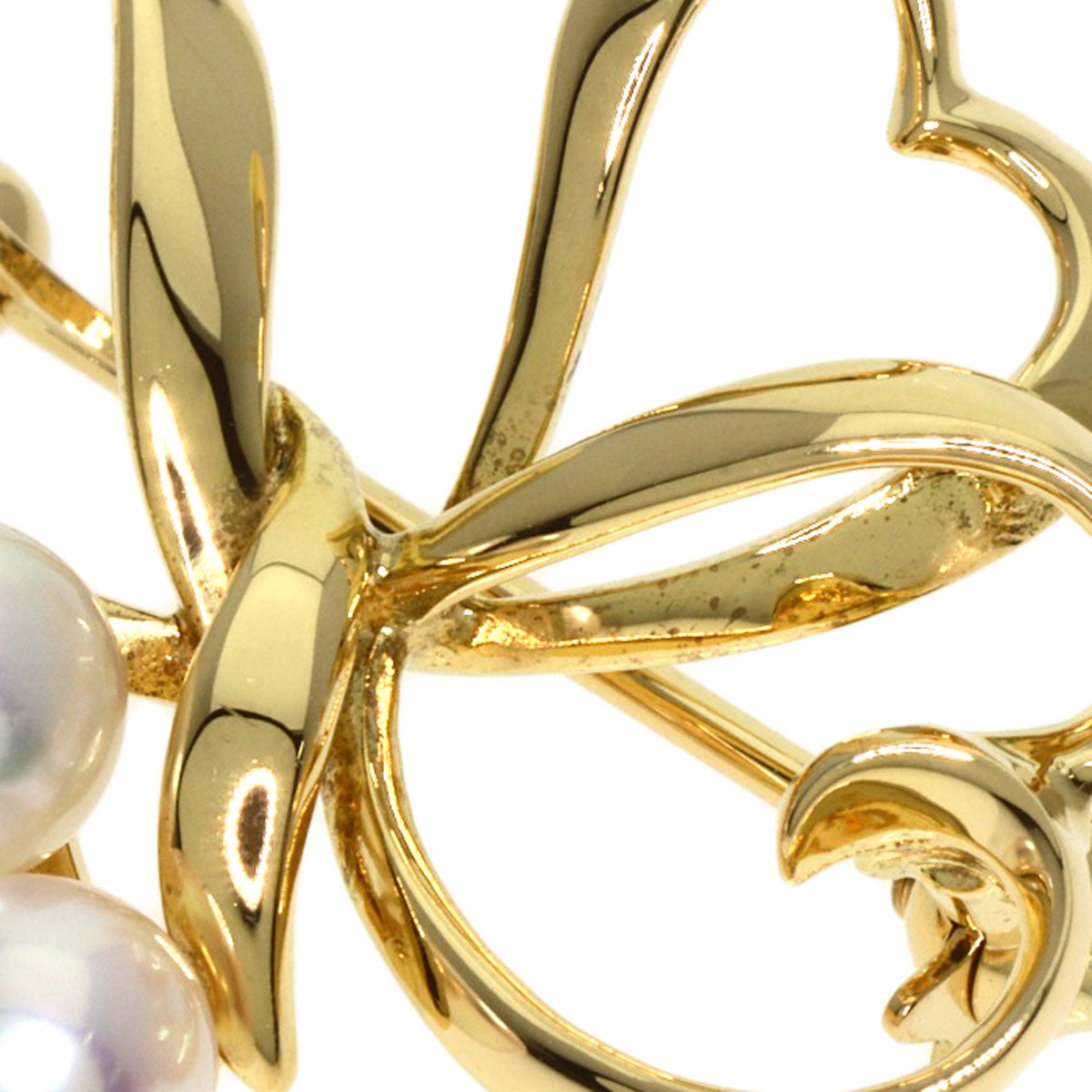 MIKIMOTO Pearl Pearl Brooch K18 Yellow Gold Ladies [Used]