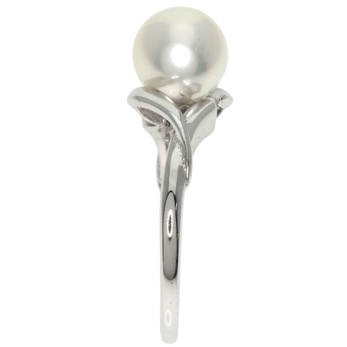 MIKIMOTO Pearl Pearl Ring K14 White Gold Ladies [Used]