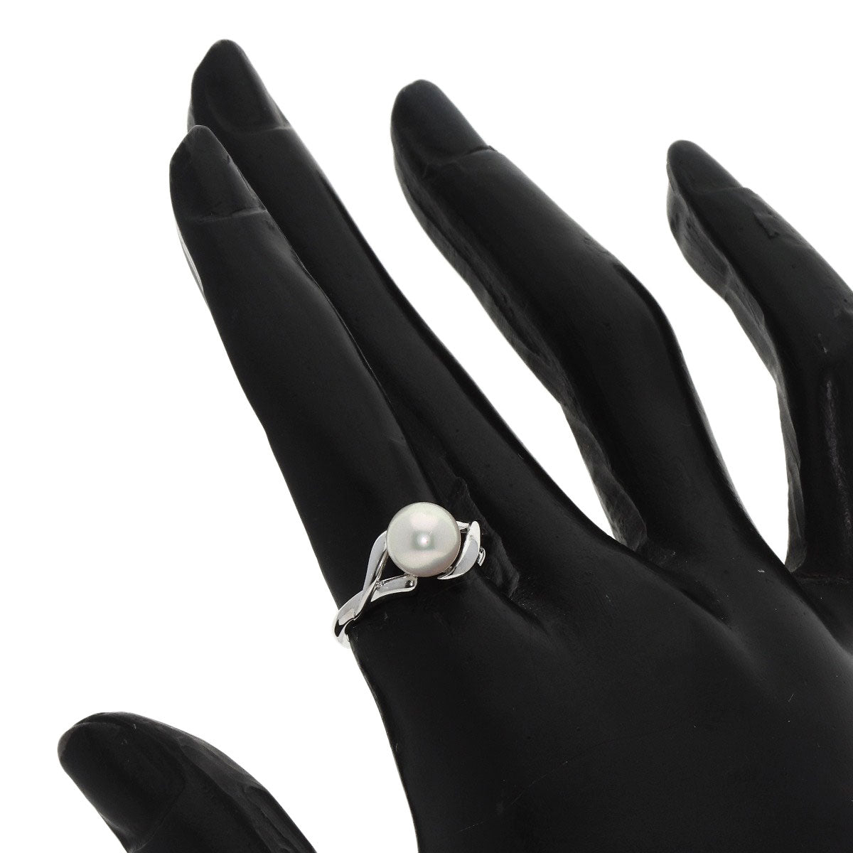 MIKIMOTO Pearl Pearl Ring K14 White Gold Ladies [Used]