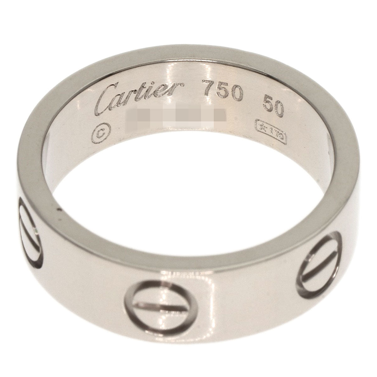 CARTIER   Ring love ring #50 K18 White Gold Ladies