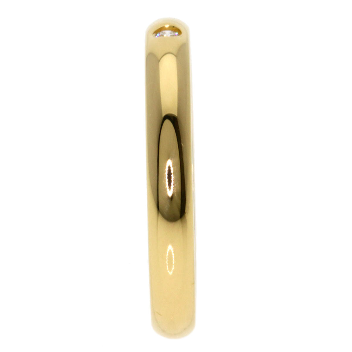 CARTIER   Ring Wedding 1P Diamond #49 K18 Yellow Gold Ladies