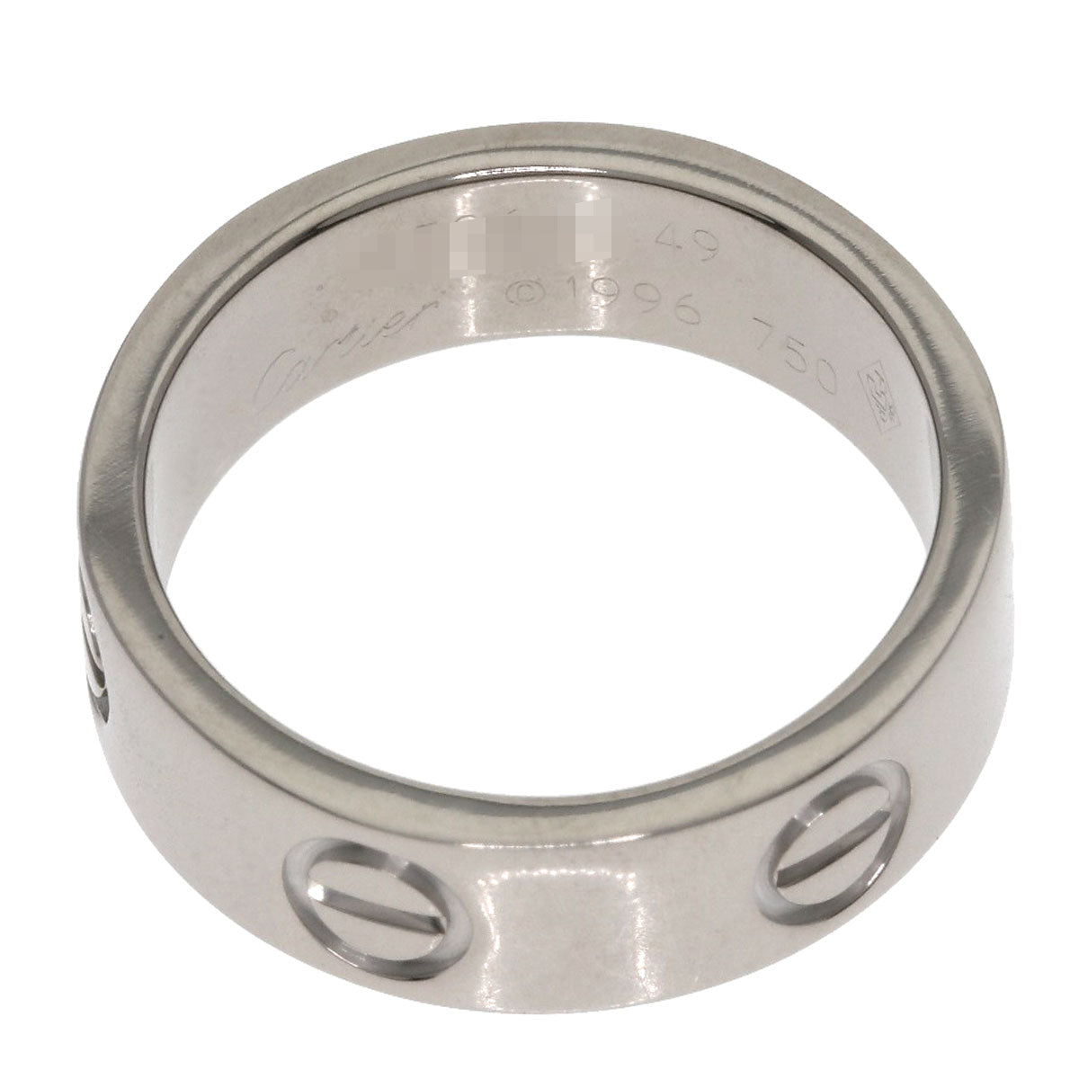 CARTIER love ring #49 Ring K18 White Gold Ladies [Used]