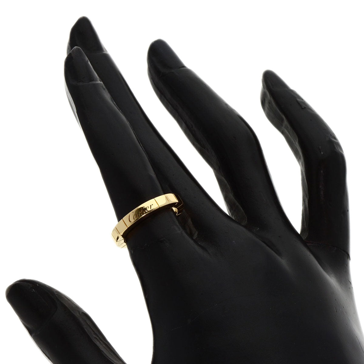 CARTIER Lanier 1P Diamond # 48 Ring K18 Yellow Gold Ladies [Used]