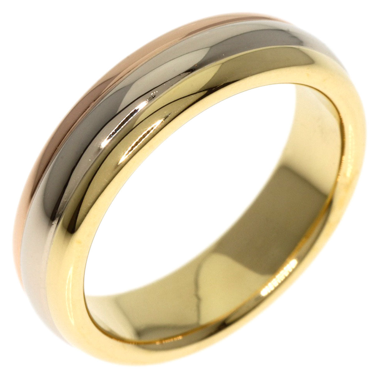 CARTIER Three colors # 48 Ring K18 Yellow Gold K18 White GoldLadies [Used]