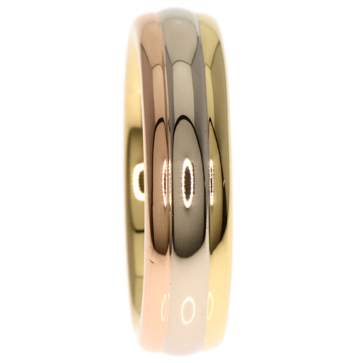 CARTIER Three colors # 48 Ring K18 Yellow Gold K18 White GoldLadies [Used]