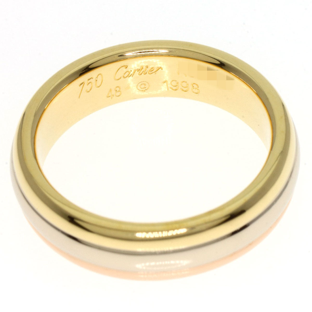 CARTIER Three colors # 48 Ring K18 Yellow Gold K18 White GoldLadies [Used]