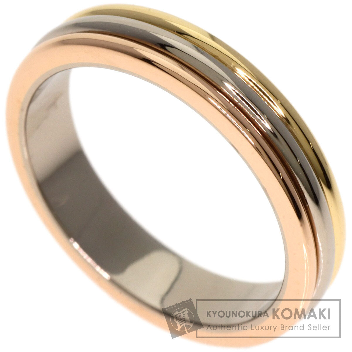 CARTIER Three colors # 48 Ring K18 Yellow Gold K18 White GoldLadies [Used]