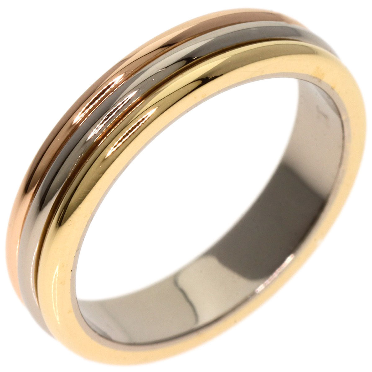 CARTIER Three colors # 48 Ring K18 Yellow Gold K18 White GoldLadies [Used]