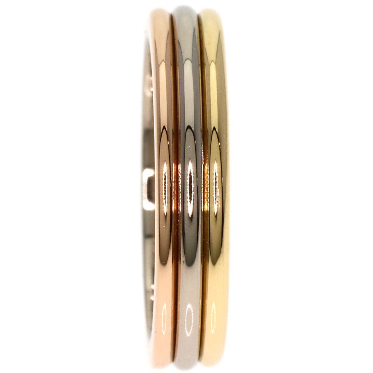 CARTIER Three colors # 48 Ring K18 Yellow Gold K18 White GoldLadies [Used]