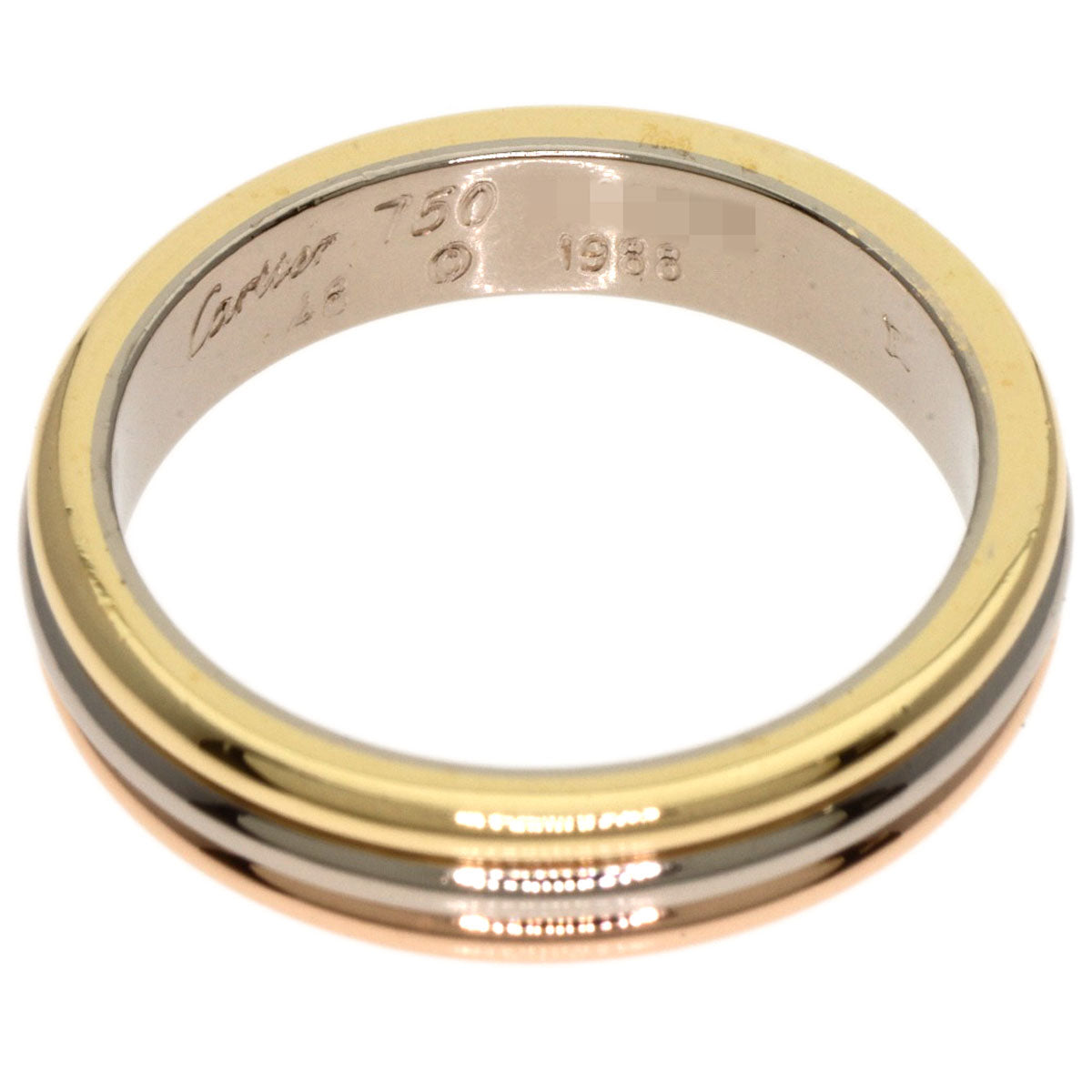 CARTIER Three colors # 48 Ring K18 Yellow Gold K18 White GoldLadies [Used]