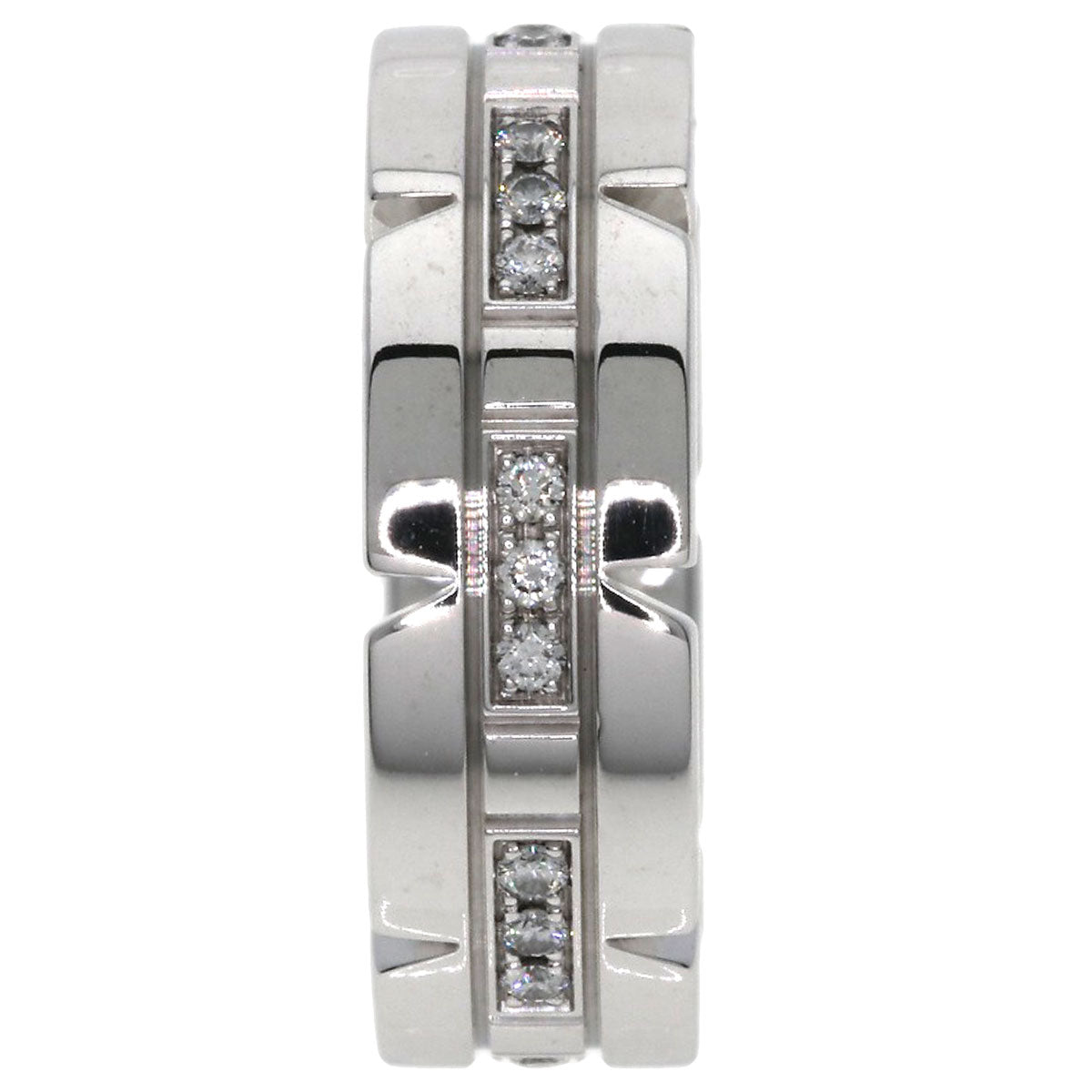 CARTIER Tank Francaise Diamond #48 Ring K18 White Gold Ladies [Used]