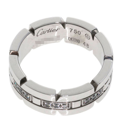 CARTIER Tank Francaise Diamond #48 Ring K18 White Gold Ladies [Used]