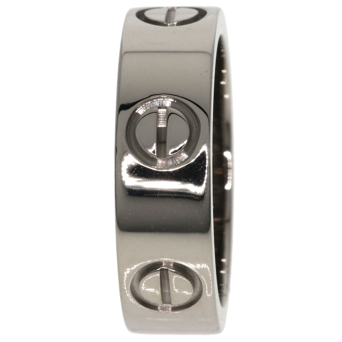 CARTIER love ring #50 Ring K18 White Gold Ladies [Used]