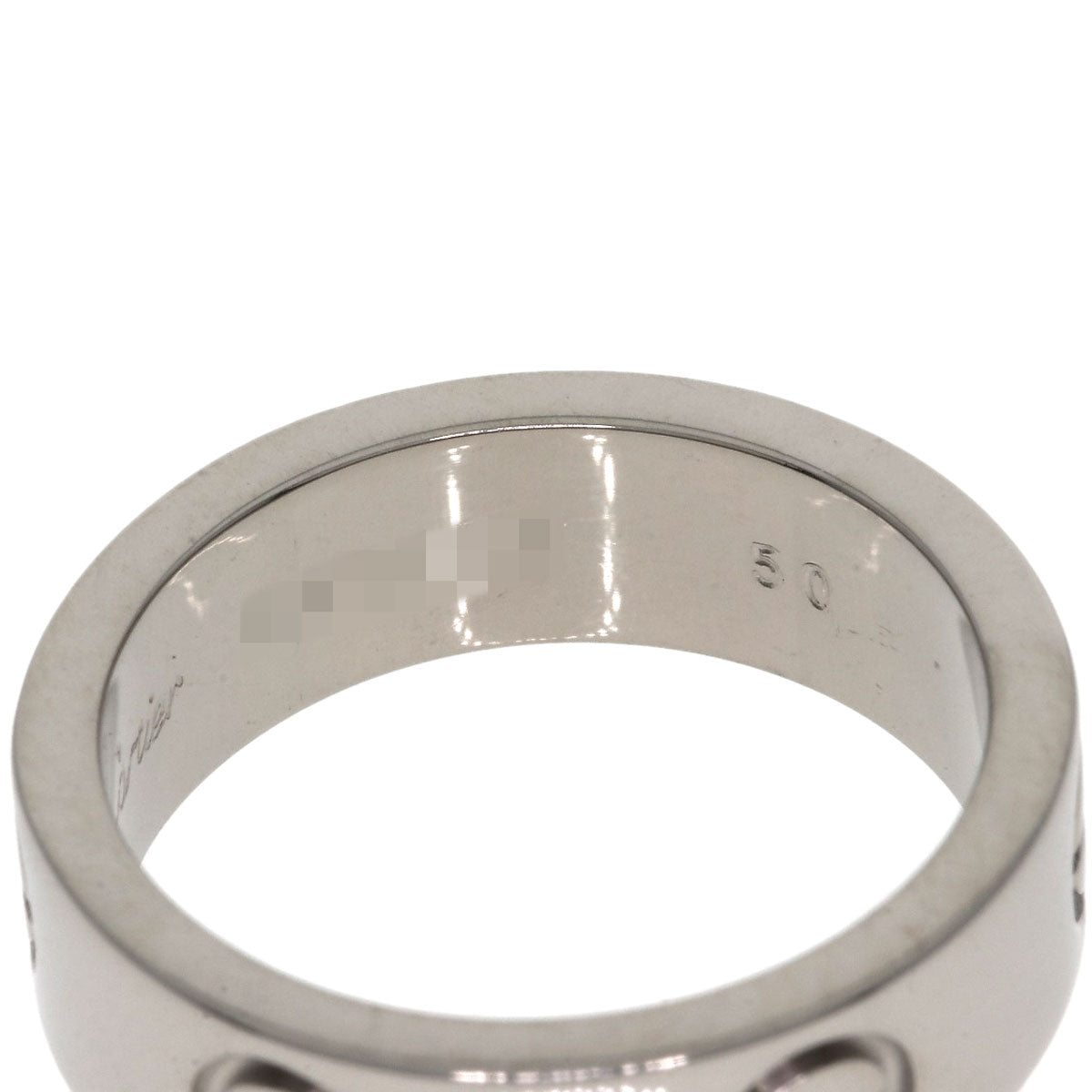 CARTIER love ring #50 Ring K18 White Gold Ladies [Used]