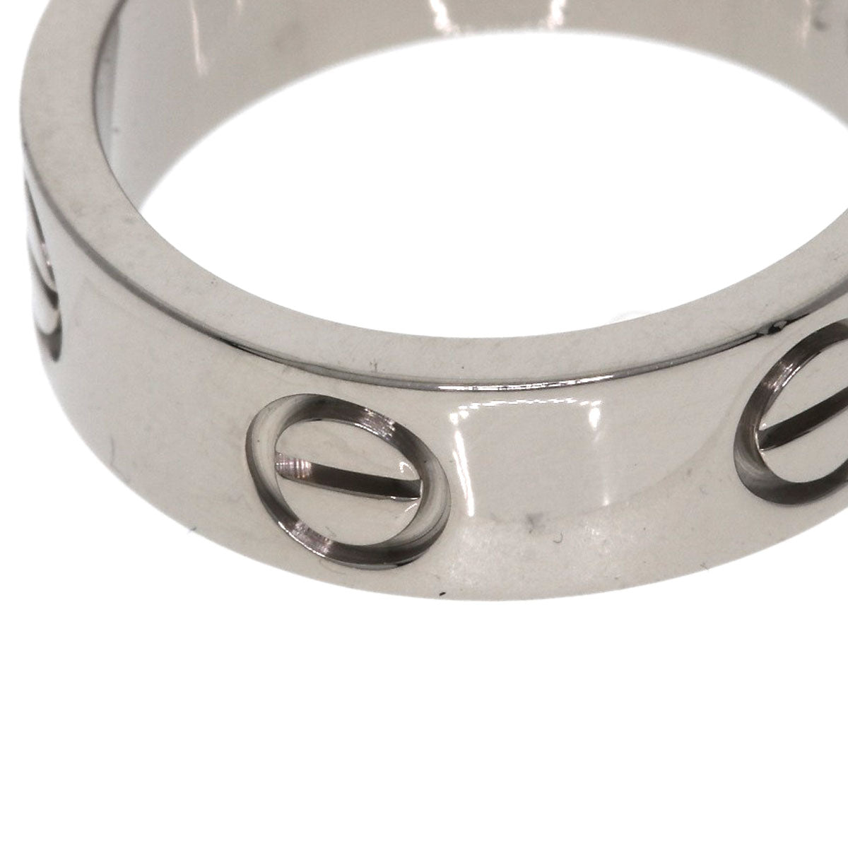 CARTIER love ring #50 Ring K18 White Gold Ladies [Used]