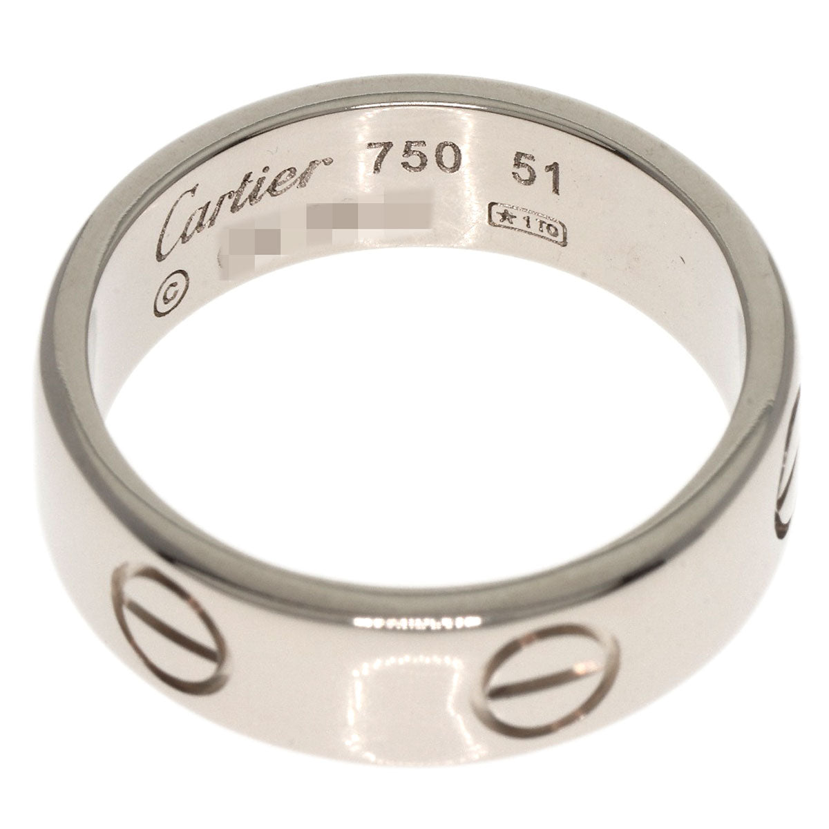 CARTIER   Ring love ring #51 K18 White Gold Ladies