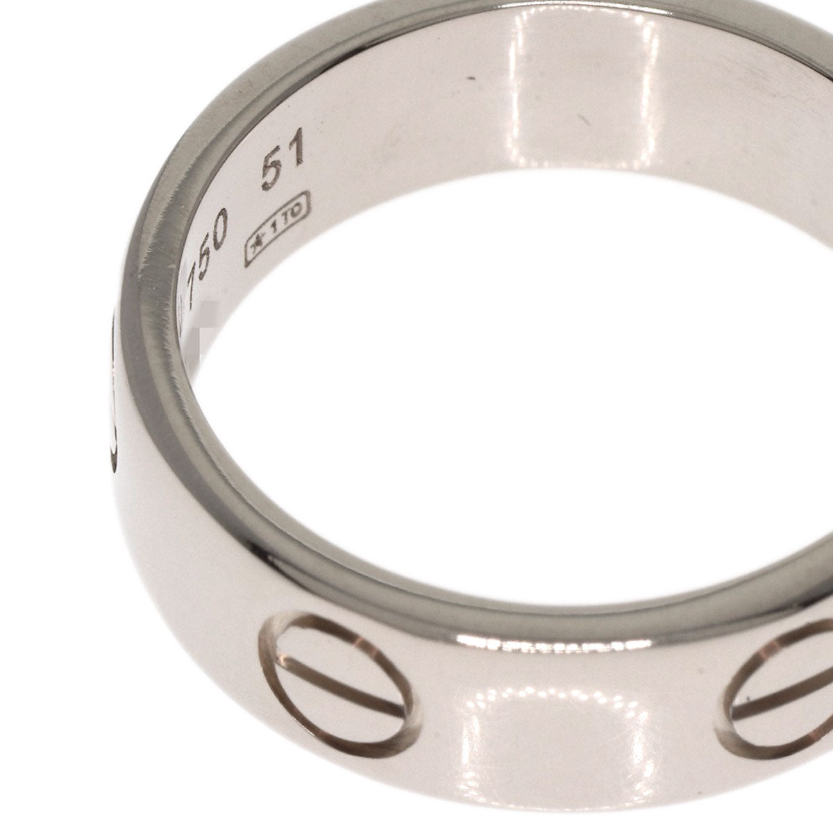 CARTIER   Ring love ring #51 K18 White Gold Ladies
