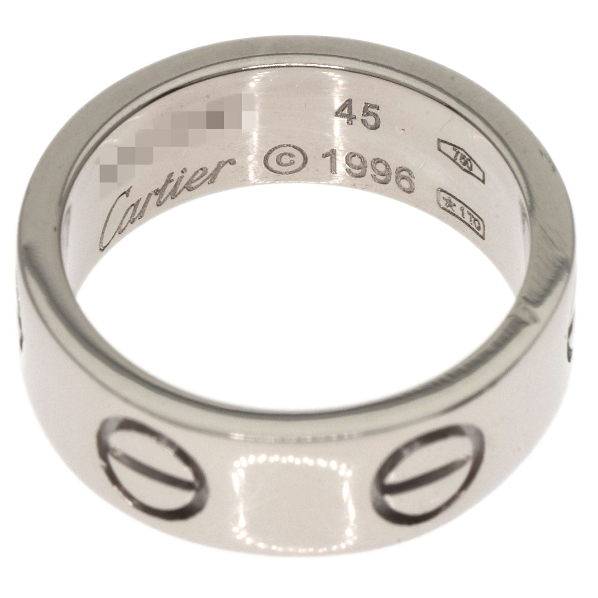 CARTIER love ring #45 Ring K18 White Gold Ladies [Used]