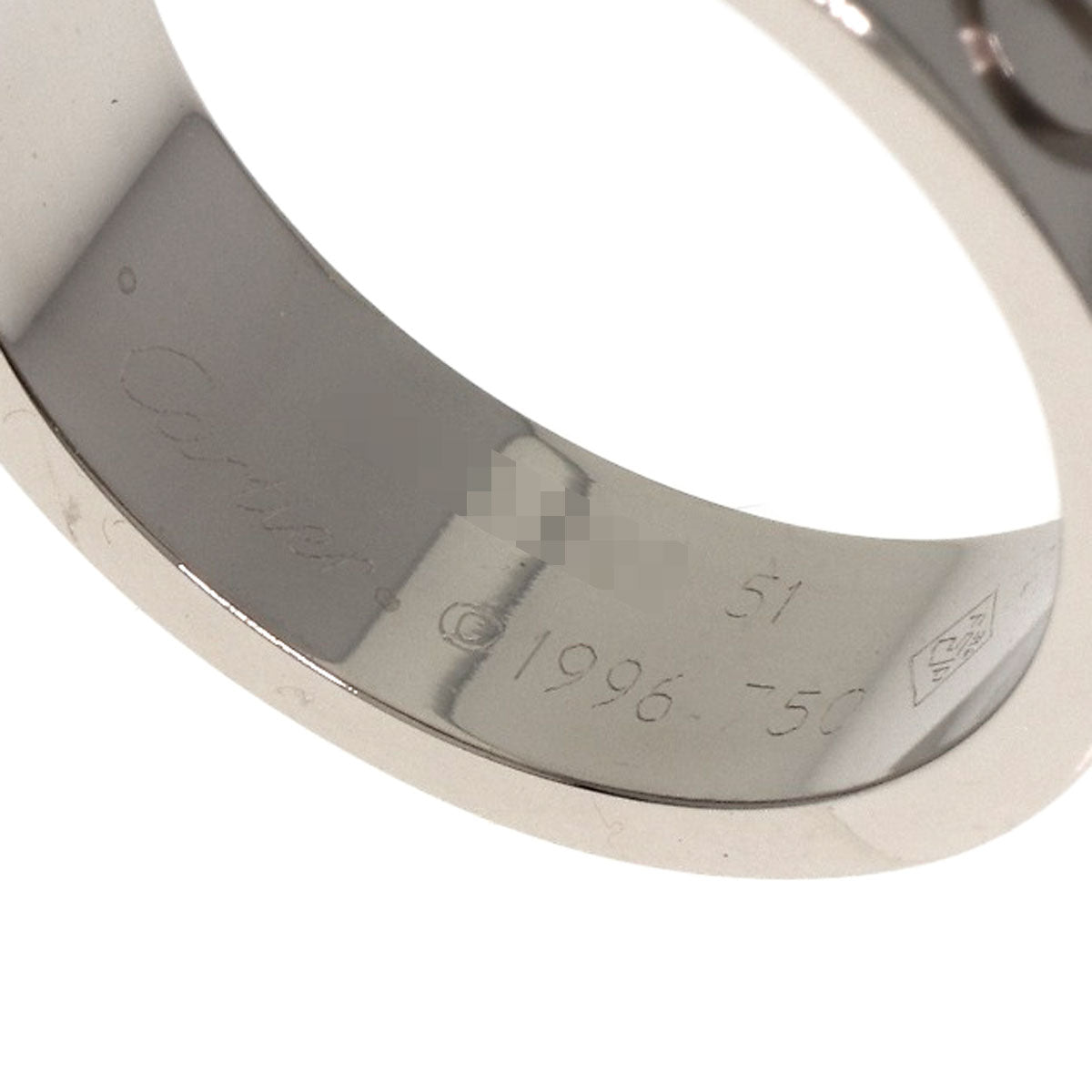 CARTIER love ring #51 Ring K18 White Gold Ladies [Used]