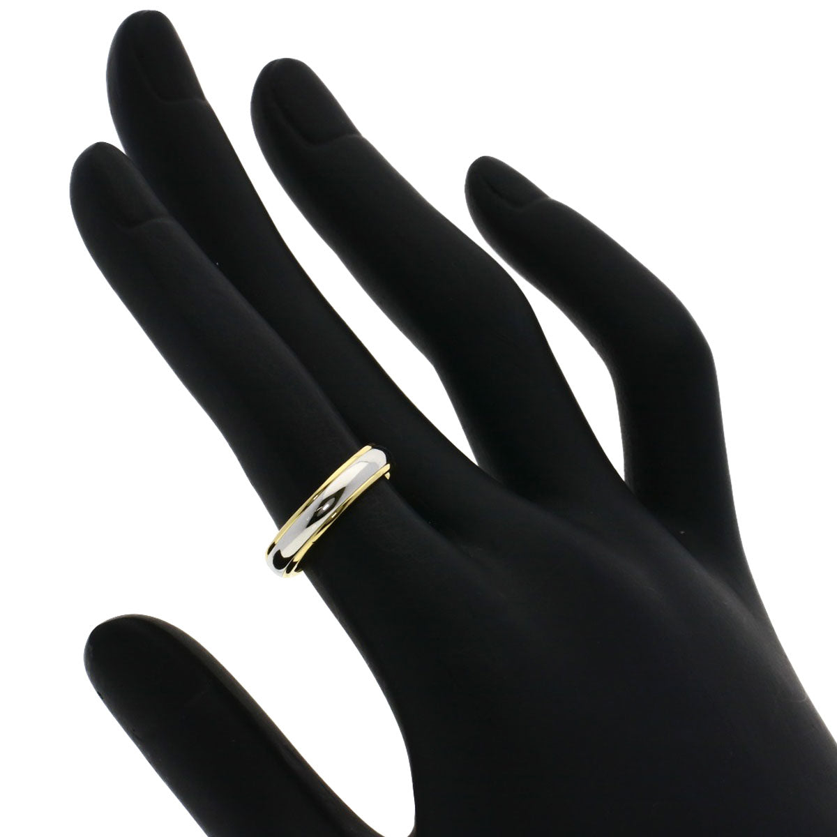 TIFFANY&Co. Lucida band Ring K18 Yellow Gold PT950Ladies [Used]