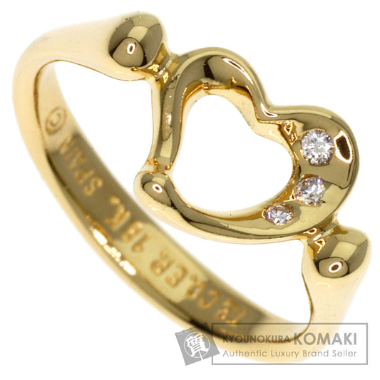 TIFFANY&Co.   Ring Open Heart 3P Diamond K18 Yellow Gold Ladies