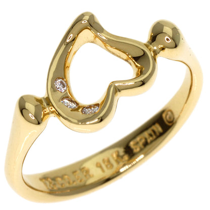 TIFFANY&Co.   Ring Open Heart 3P Diamond K18 Yellow Gold Ladies