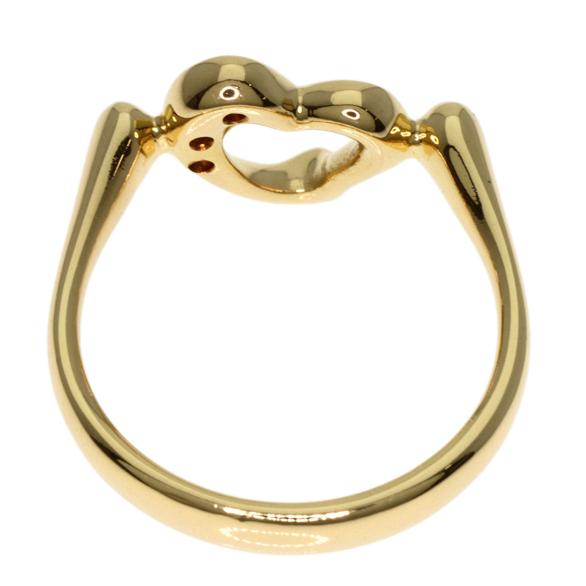 TIFFANY&Co.   Ring Open Heart 3P Diamond K18 Yellow Gold Ladies