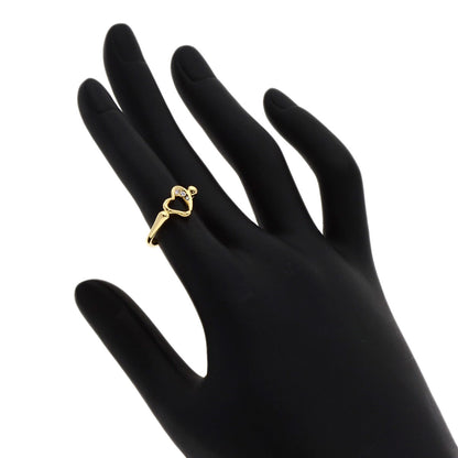TIFFANY&Co.   Ring Open Heart 3P Diamond K18 Yellow Gold Ladies
